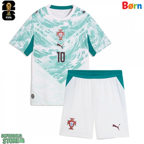 Portugal Bernardo Silva #10 Replika Babytøj Udebanesæt Børn VM 2026 Kortærmet (+ Korte bukser)
